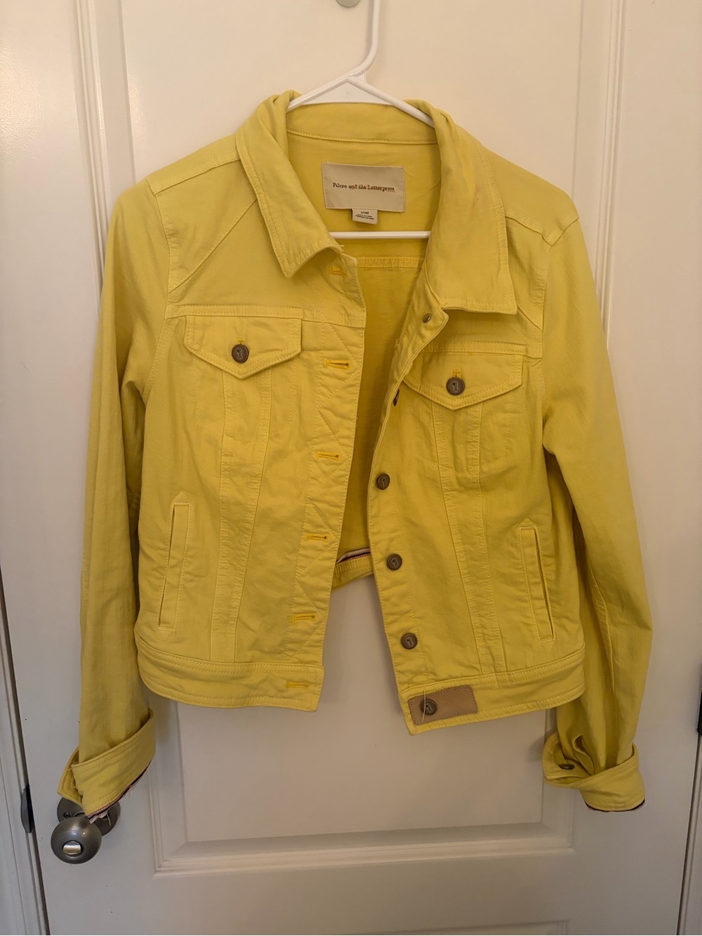 Anthropologie Pilcro and the Letterpress Mustard Yellow Women's Denim Jacket
